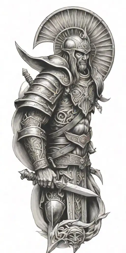warrior of God  tattoo design idea