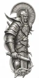 warrior of God  tattoo design idea