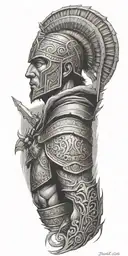 warrior of God  tattoo design idea
