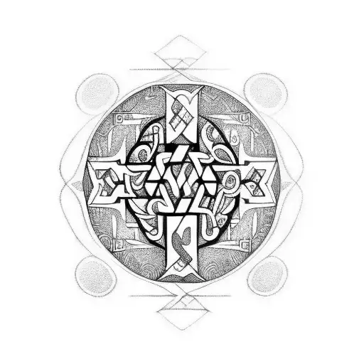 Gaelic letters tattoo design idea