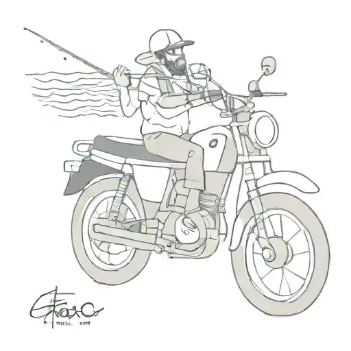 Fishing Boné Vasco Motorbike tour Travel tattoo design idea