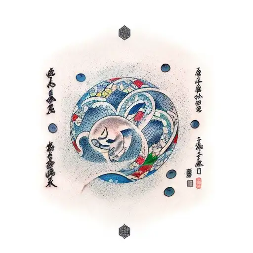 HANZO stomach tattoo tattoo design idea