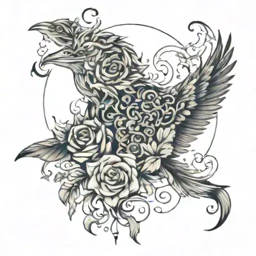 My name is Nicula Adrian, I have a wife and 3 children and I would like a colored tattoo with the 4 elements of nature  tattoo design idea