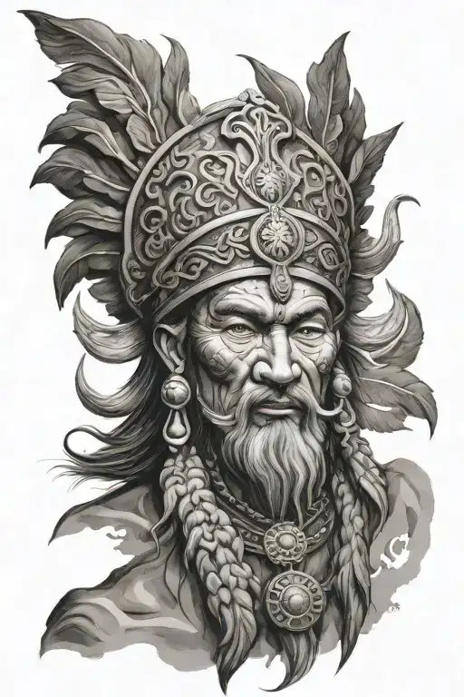 TURKIC GOD tattoo design idea