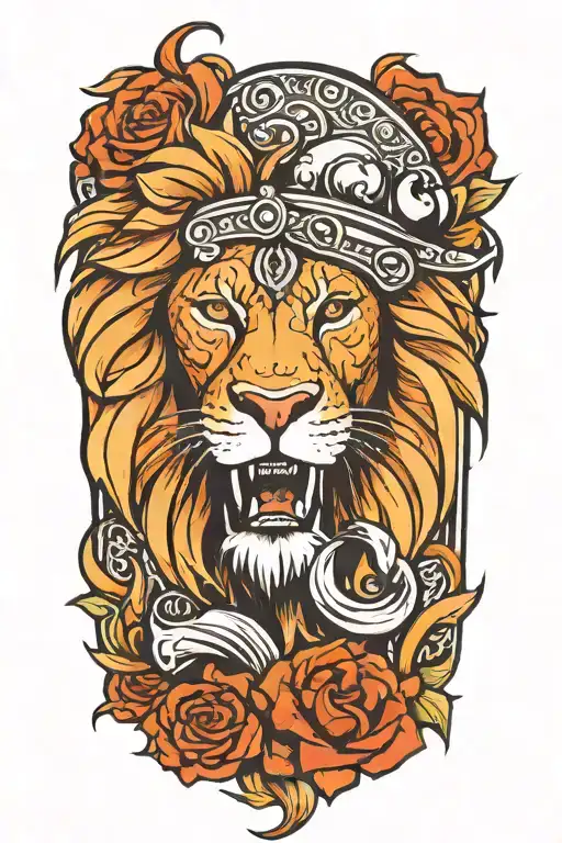 " Lion for a day" written across tattoo design idea