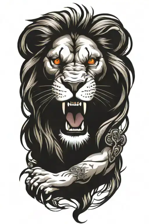 Lion for a day tattoo design idea