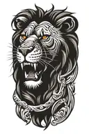 Lion for a day tattoo design idea