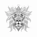 Lion heart tattoo design idea