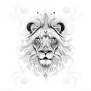 Lion heart tattoo design idea