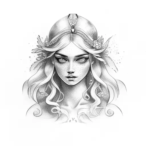 aphrodite tattoo design idea