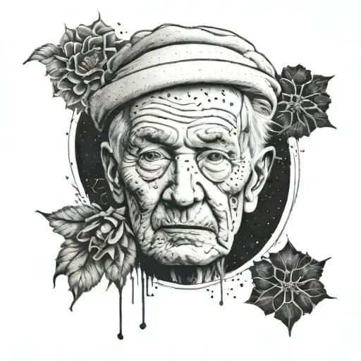 dementia lost mind father tattoo design idea