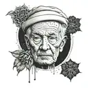 dementia lost mind father tattoo design idea