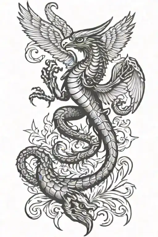 the evolution of a Scorpio from the Scorpion to an Eagle to the phoenix 🐦‍🔥  tattoo design idea