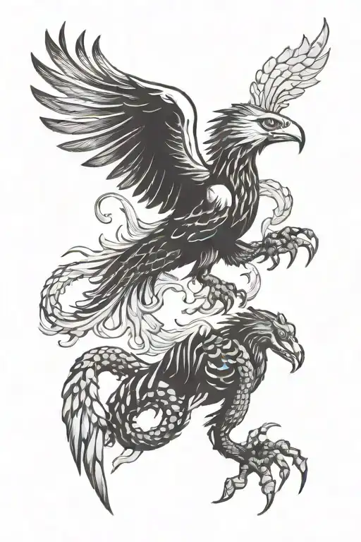 the evolution of a Scorpio from the Scorpion to an Eagle to the phoenix 🐦‍🔥  tattoo design idea