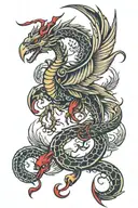 the evolution of a Scorpio from scorpion to eagle then phoenix  tattoo design idea