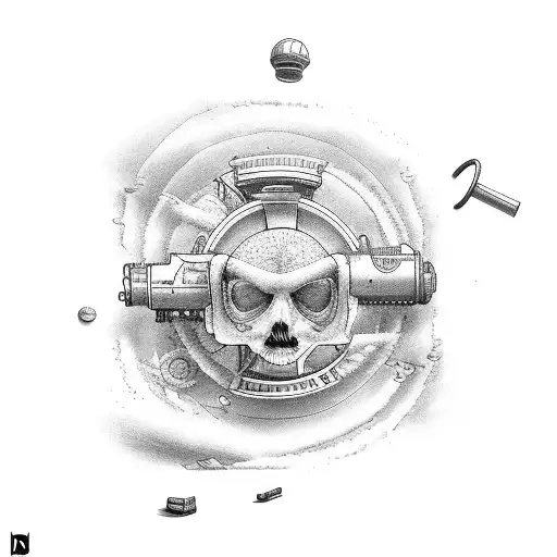 timeline, beach, bike, mechanic, tattoo design idea