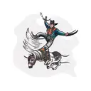 bronc rider tattoo design idea