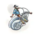 bronc rider tattoo design idea