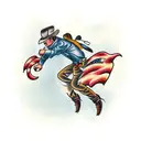 bronc rider tattoo design idea