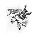 bronc rider tattoo design idea