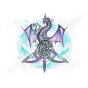 celtic dragon sleeve tattoo design idea