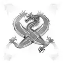 celtic dragon sleeve tattoo design idea