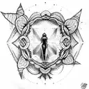 lovely suicide tattoo design idea