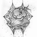lovely suicide tattoo design idea