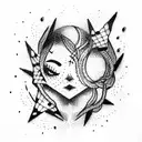 lovely suicide tattoo design idea