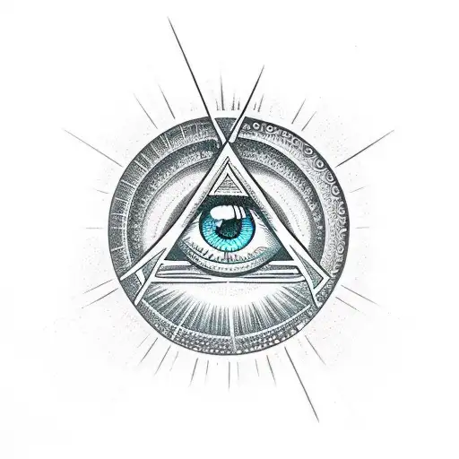 All Seeing Eye Half Sleeve tattoo design idea