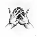 Michelangelo Creation Of Adam Hands Touching, where one hand is a hand of a robot tattoo design idea