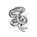 snake around sword  tattoo design idea