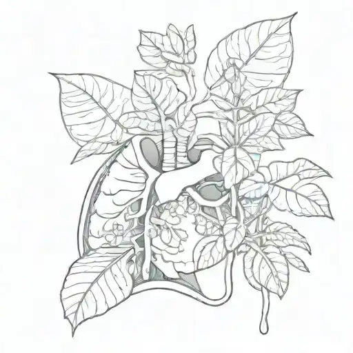 human lung growing house plants  tattoo design idea