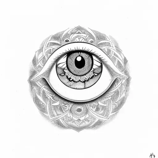 Evil Eye tattoo design idea