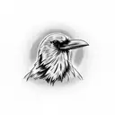 raven with electrician pliers  tattoo design idea