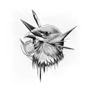 raven with electrician pliers  tattoo design idea