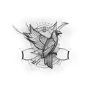 raven with electrician pliers  tattoo design idea