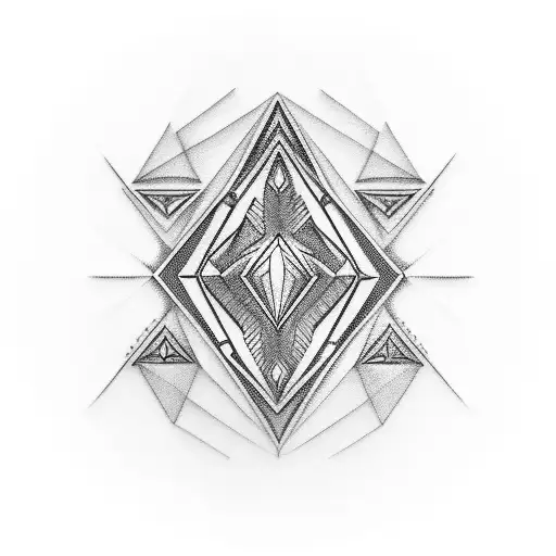 Diamond tattoo design idea