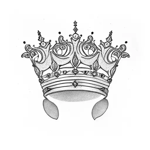 princess crowns tattoo design idea