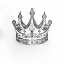 princess crowns tattoo design idea