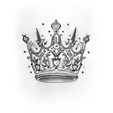 princess crowns tattoo design idea