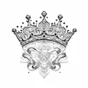 princess crowns tattoo design idea