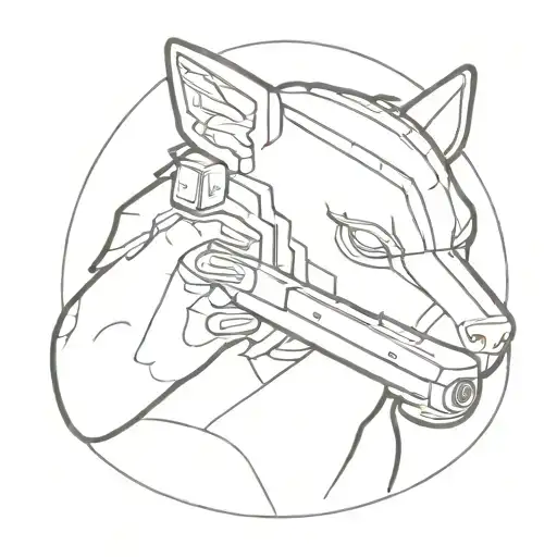 hotline miami tattoo design idea