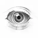 eye realist in triangule with dragon neotraditional tattoo design idea