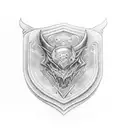 leather bracer embossed with the names Kael,Braigen,Connor tattoo design idea