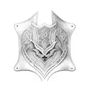 leather bracer embossed with the names Kael,Braigen,Connor tattoo design idea