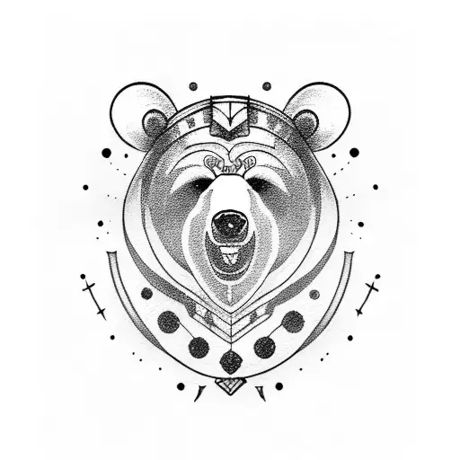 Bear Viking  tattoo design idea