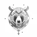 Bear Viking  tattoo design idea