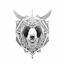 Bear Viking  tattoo design idea