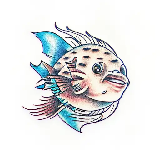 blowfish tattoo design idea